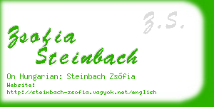 zsofia steinbach business card
